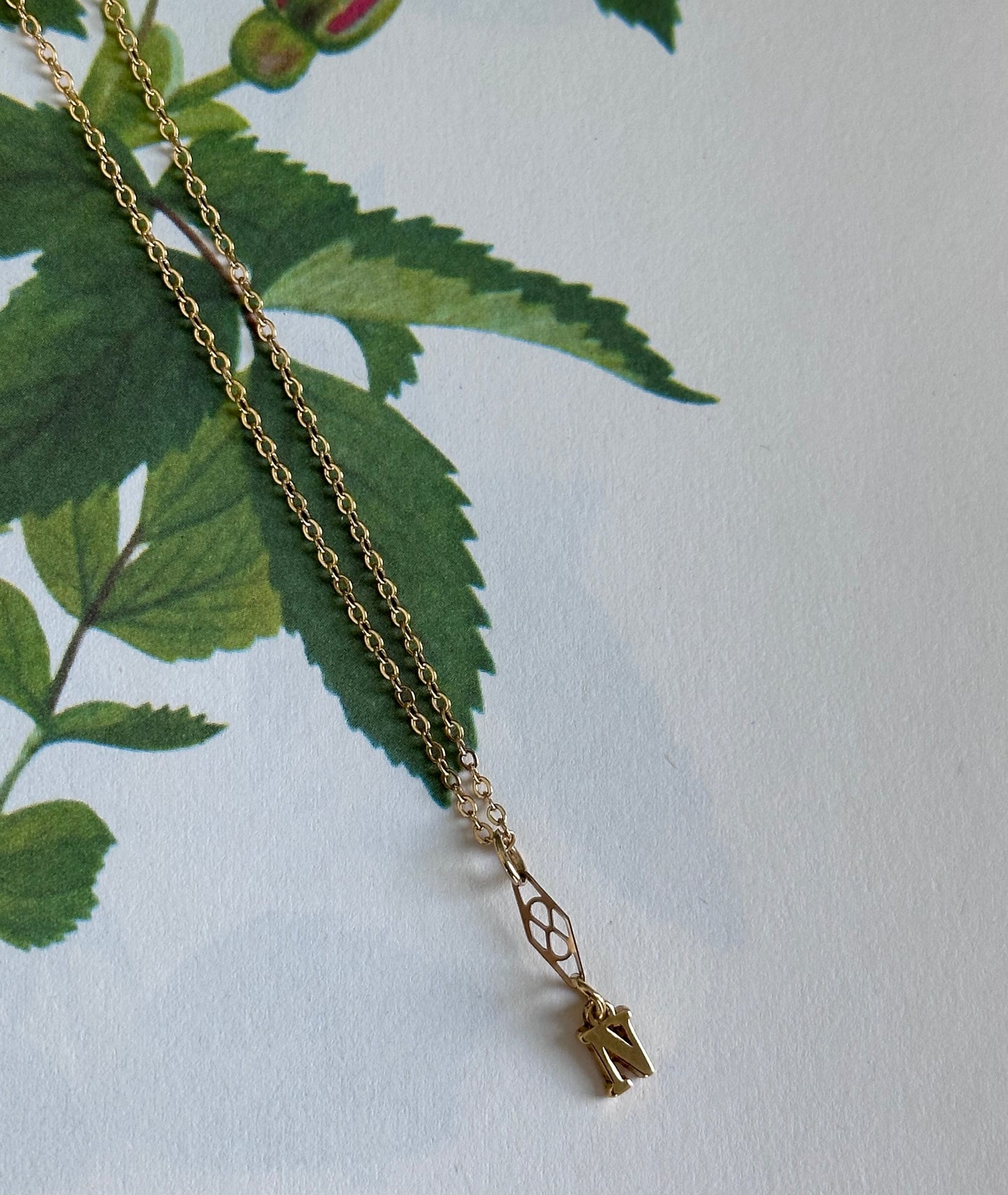 Infinity N Letter Necklace