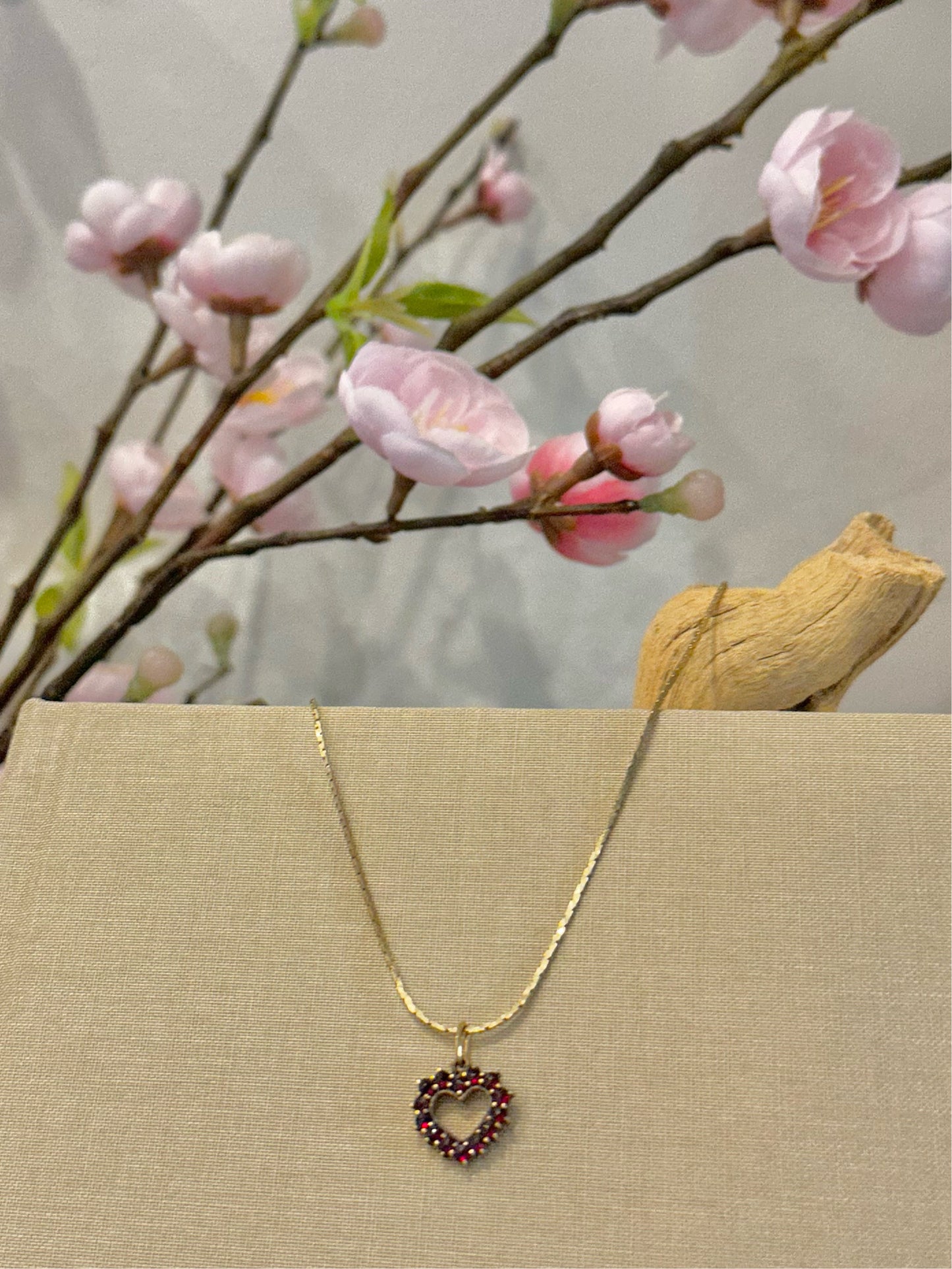 Vintage Garnet Cluster Heart