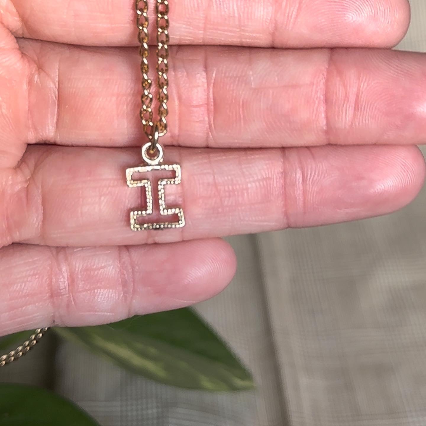 Vintage Letter “I” Necklace