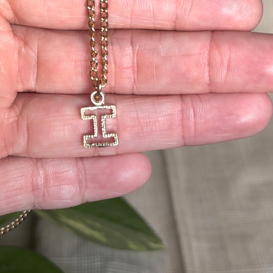 Vintage Letter “I” Necklace