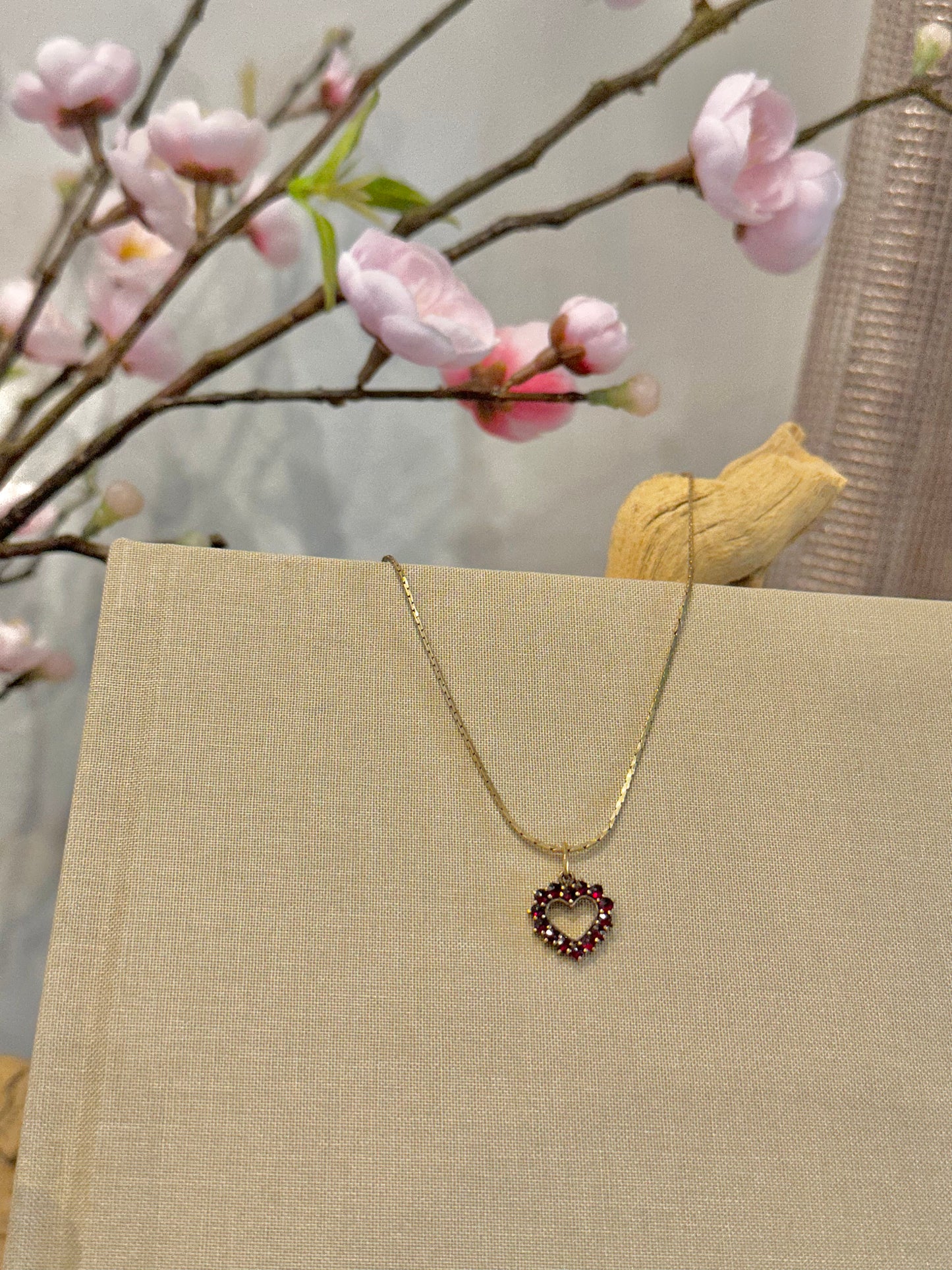 Vintage Garnet Cluster Heart