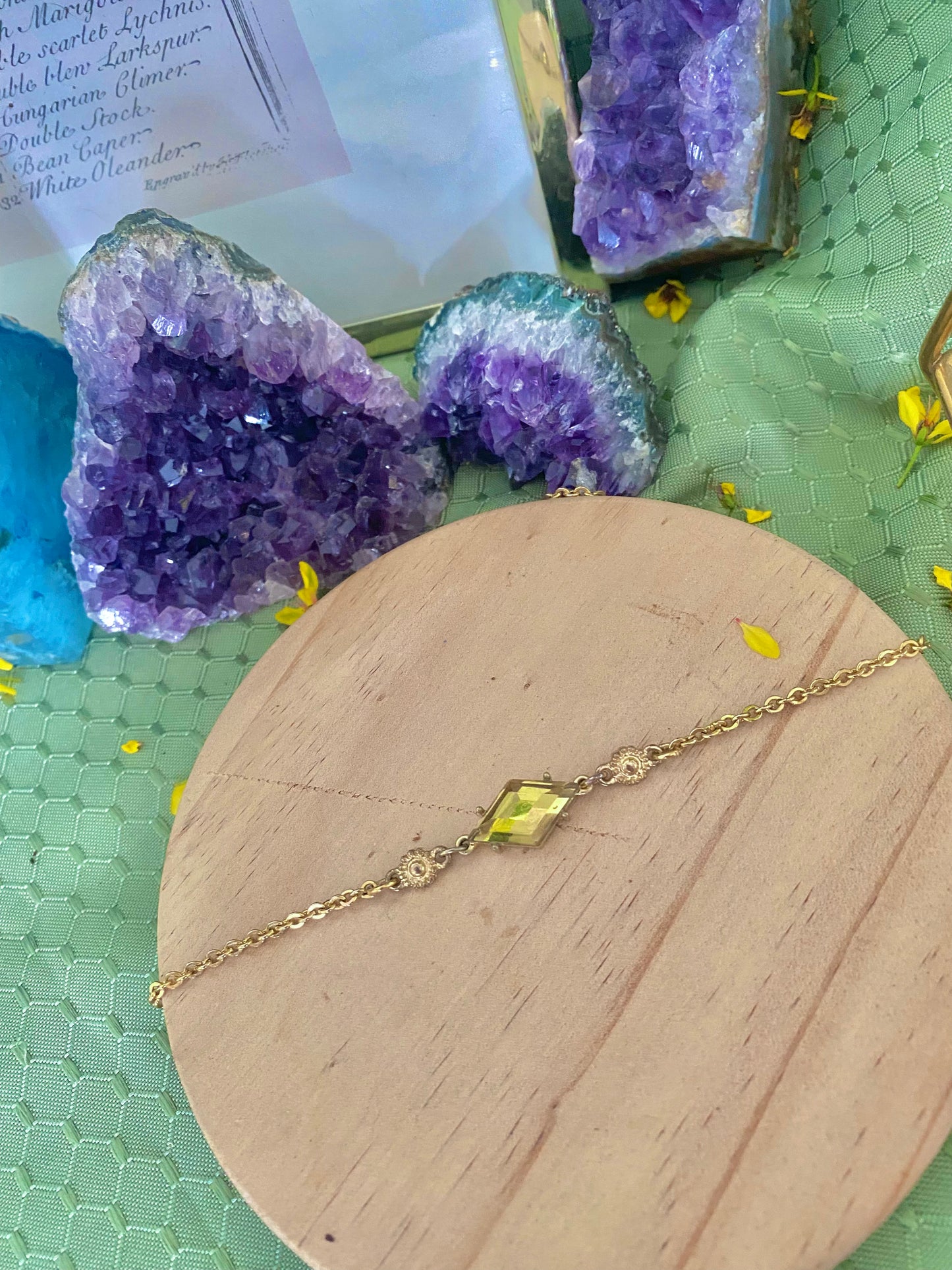 Sunflower Peridot Choker